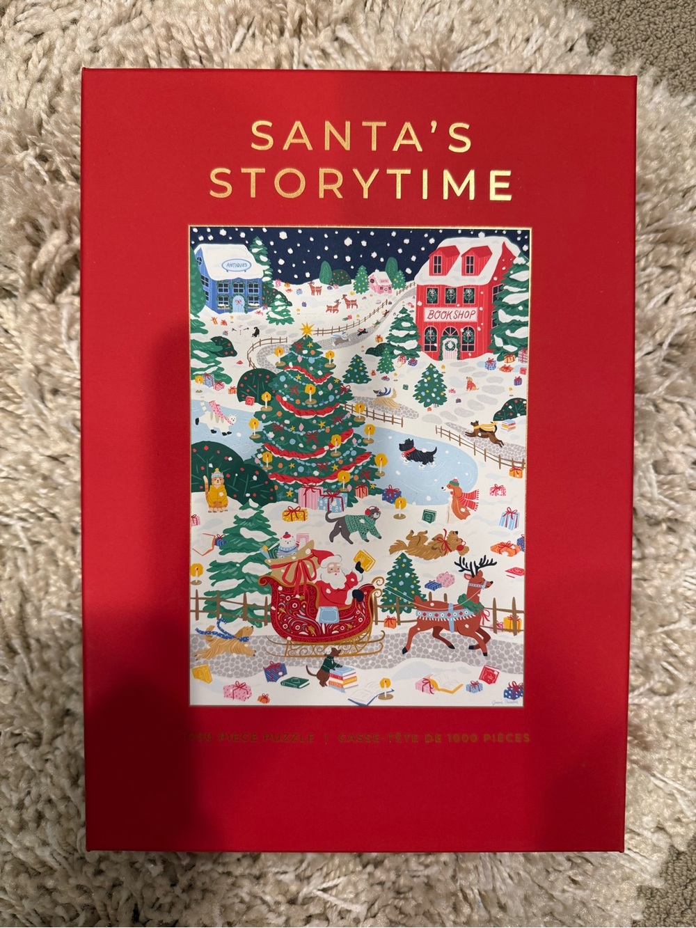 Santa's Storytime Holiday Puzzle - Red